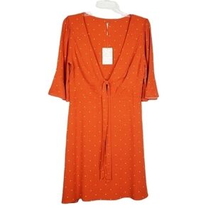 FREE PEOPLE All Yours Red Polka Dot mini Dress